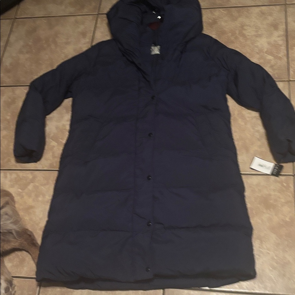 Ralph Lauren Navy Hooded Puffer Coat